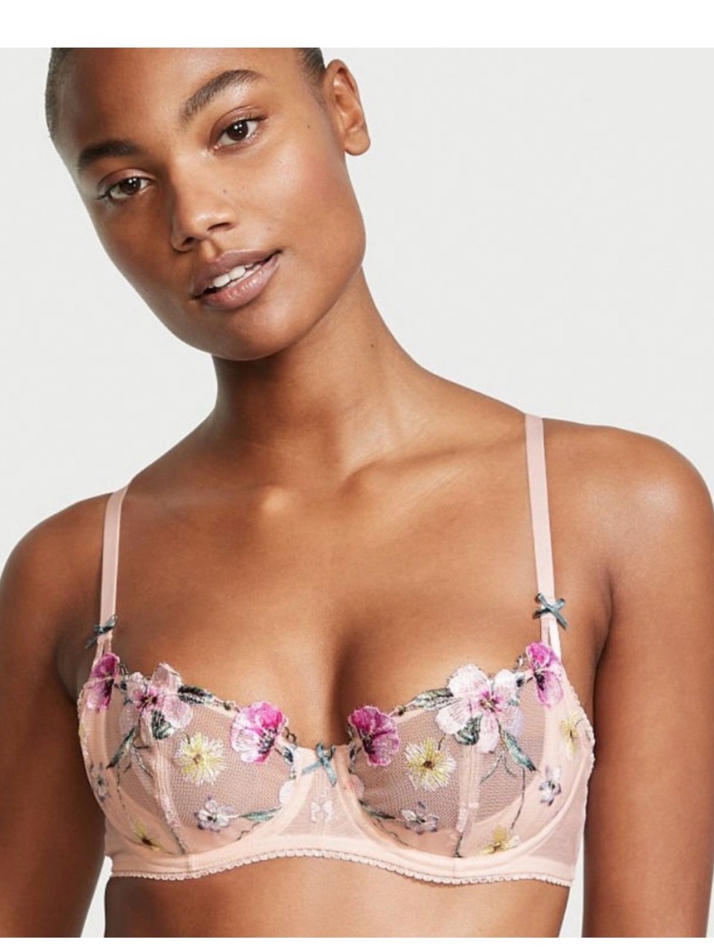 Victoria's Secret Dream Angels Lace Unlined Full-Coverage Balconette Bra